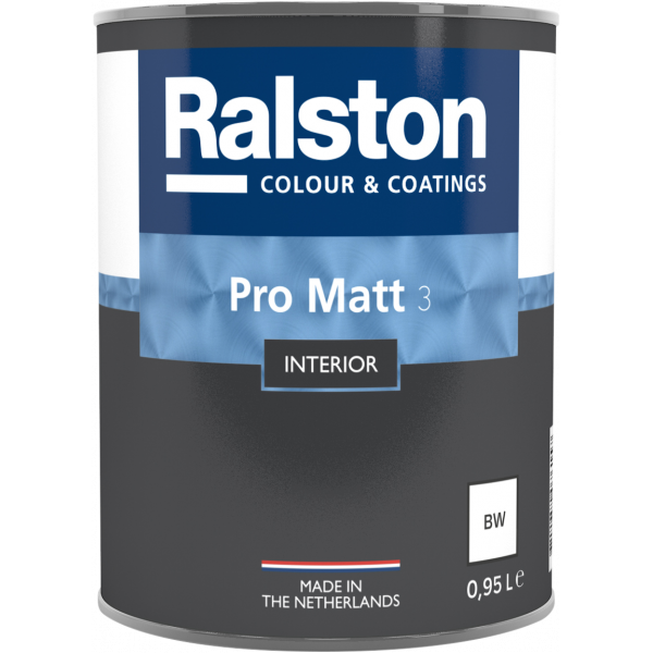 Pro Matt 3 BW матовая краска для стен и потолков, 1л, 2.37л, 4.75л, 9.5л