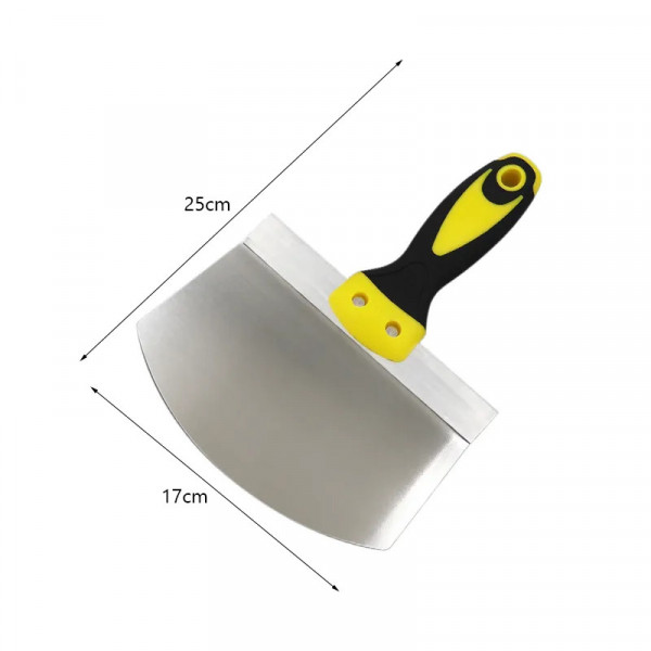 Шпатель-лопатка нерж. 25х17 (желтая ручка)