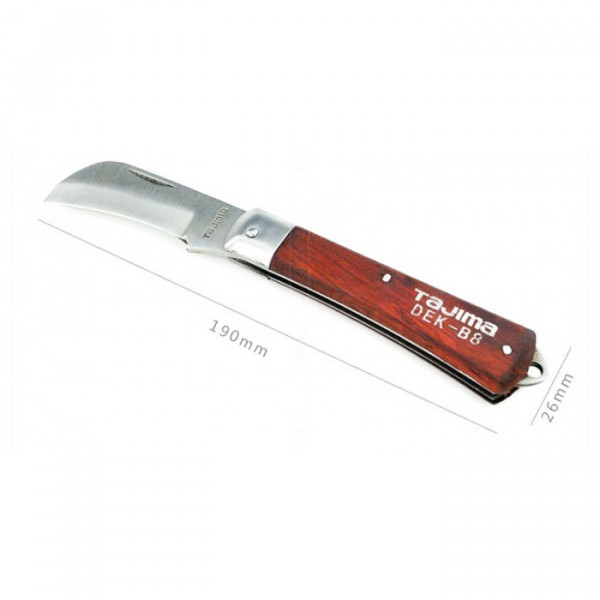 Технический нож электрика TAJIMA DEK-B8, гнутое лезвие (Арт. DEK-B8)