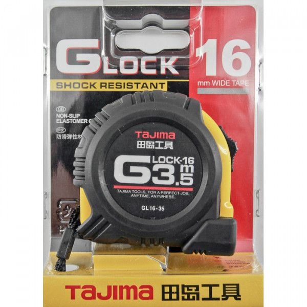 Рулетка строительная TAJIMA G LOCK, 3,5 м (Арт. GL16-35)