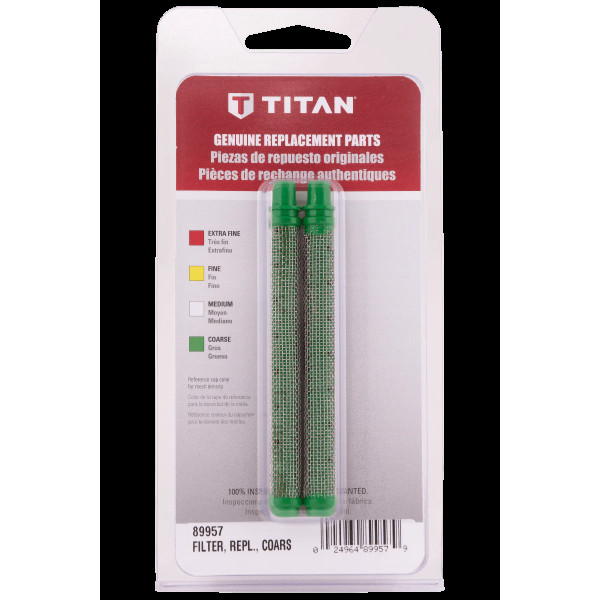89957 Комплект зеленых фильтров Titan для пистолета (без резьбы), 30 меш