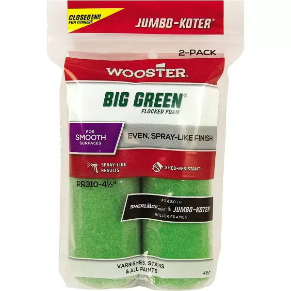 Wooster Комплект міні валиків BIG GREEN для тримача Jumbo-Koter. Wooster Комплект міні валиків BIG GREEN для тримача Jumbo-Koter.